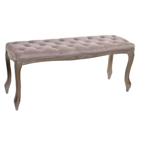 Coffre de Rangement DKD Home Decor Rose Polyester Bois d'hévéa (112 x 38 x 48 cm)