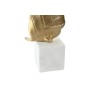Figura Decorativa Home ESPRIT Blanco Dorado Hoja de planta 20 x 7 x 22 cm