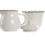 Laitière et sucrier Home ESPRIT Blanc Marron Porcelaine 250 ml 12 x 8,4 x 8 cm 2 Pièces