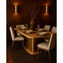 Mesa de Comedor Home ESPRIT Dorado Latón Madera de mango 210 x 110 x 76 cm