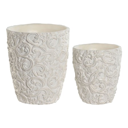 Cache-pot Home ESPRIT Ciment 24 x 24 x 28 cm (2 Pièces)