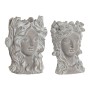 Cache-pot Home ESPRIT Gris Ciment chica 21 x 18 x 28 cm (2 Unités)