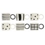 Ensemble de tasses à café Home ESPRIT Blanc Noir Porcelaine 90 ml