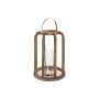 Bougeoir Home ESPRIT Marron Argenté Naturel Verre Bois de manguier 30 x 30 x 42 cm