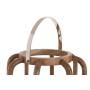 Bougeoir Home ESPRIT Marron Argenté Naturel Verre Bois de manguier 30 x 30 x 42 cm