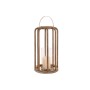 Bougeoir Home ESPRIT Marron Argenté Verre Bois de manguier 30 x 30 x 53 cm