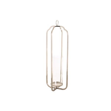 Bougeoir Home ESPRIT Argenté Verre Acier 21 x 21 x 62 cm