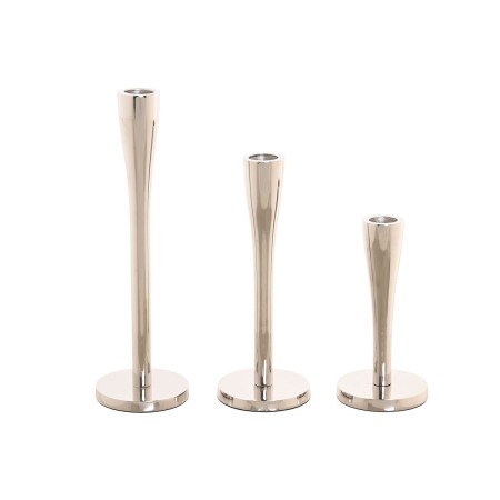 Pot à Bougie Home ESPRIT Argenté Aluminium Moderne 7,5 x 7,5 x 25 cm