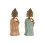 Figura Decorativa Home ESPRIT Verde Rosa Buda Oriental 10 x 8 x 24 cm (2 Unidades)