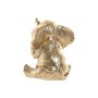 Figura Decorativa Home ESPRIT Dorado Elefante 13 x 12 x 14 cm (3 Unidades)