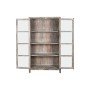 Vitrina Home ESPRIT Blanco Marrón Madera Reciclada 100 x 40 x 180 cm