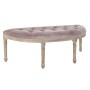 Banquette DKD Home Decor  Naturel Rose Polyester Velours Bois d'hévéa (125 x 43 x 48 cm)