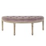 Banquette DKD Home Decor  Naturel Rose Polyester Velours Bois d'hévéa (125 x 43 x 48 cm)