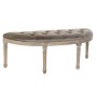 Banquette DKD Home Decor  Naturel Gris Polyester Velours Bois d'hévéa (125 x 45 x 48 cm)
