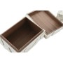 Boîte à bijoux Home ESPRIT Blanc Résine Os 18 x 13 x 7,5 cm (2 Pièces)