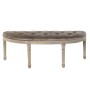 Banquette DKD Home Decor  Naturel Gris Polyester Velours Bois d'hévéa (125 x 45 x 48 cm)