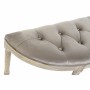 Banquette DKD Home Decor  Naturel Gris Polyester Velours Bois d'hévéa (125 x 45 x 48 cm)