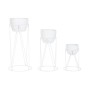 Cache-pot Home ESPRIT Blanc Métal Urbaine 38 x 38 x 80 cm (3 Pièces)