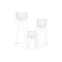 Cache-pot Home ESPRIT Blanc Métal Urbaine 38 x 38 x 80 cm (3 Pièces)