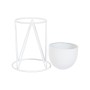 Cache-pot Home ESPRIT Blanc Métal Urbaine 38 x 38 x 80 cm (3 Pièces)