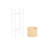 Cache-pot Home ESPRIT Blanc Naturel Métal Bambou 31 x 31 x 103 cm (3 Pièces)