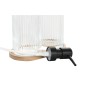 Ensemble de Bain Home ESPRIT Transparent Naturel Bambou Verre Moderne 3 Pièces