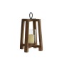 Portavelas Home ESPRIT Natural Cristal Madera de mango 25 x 25 x 35 cm