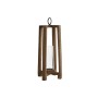 Portavelas Home ESPRIT Natural Cristal Madera de mango 27 x 27 x 54 cm