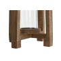 Bougeoir Home ESPRIT Naturel Verre Bois de manguier 27 x 27 x 54 cm