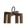 Bougeoir Home ESPRIT Naturel Verre Bois de manguier 27 x 27 x 54 cm