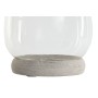 Portavelas Home ESPRIT Blanco Natural Cristal Madera de mango 30 x 30 x 40 cm (2 Unidades)