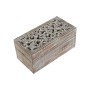 Caja-Joyero Home ESPRIT Blanco Natural Madera de mango (2 Piezas)