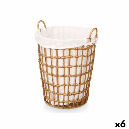 Cesto Kipit HX30552 Natural Poliéster Tela Polipropileno Hierro Plástico 50 % algodón 45 x 58 x 43 cm 46 x 59 x 43 cm (6 Unid
