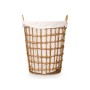 Panier Kipit HX30552 Naturel Polyester Tissu polypropylène Fer Plastique 50 % coton 45 x 58 x 43 cm 46 x 59 x 43 cm (6 Unités)