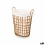 Cesto Kipit HX30555 Natural Poliéster Tela Polipropileno Hierro Plástico 50 % algodón 48 x 58 x 34 cm 49 x 58 x 35 cm (6 Unid