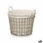 Cesto Kipit HX30559 Gris Poliéster Tela Polipropileno Hierro Plástico 50 % algodón 47 x 41 x 44 cm 53 x 43 x 44 cm (6 Unidade