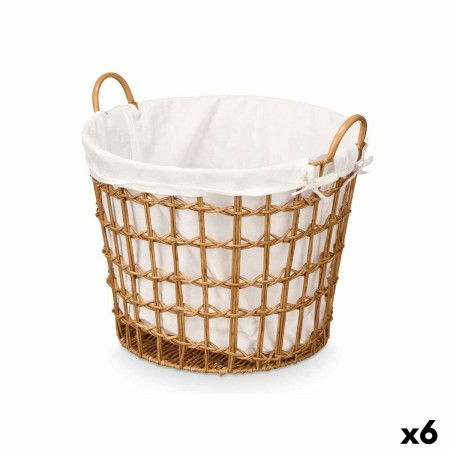 Cesto Kipit HX30561 Natural Poliéster Tela Polipropileno Hierro Plástico 50 % algodón 47 x 41 x 44 cm 50 x 43 x 44 cm (6 Unid