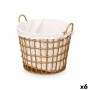 Cesto Kipit HX30561 Natural Poliéster Tela Polipropileno Hierro Plástico 50 % algodón 47 x 41 x 44 cm 50 x 43 x 44 cm (6 Unid