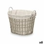 Cesto Kipit HX30562 Gris Poliéster Tela Polipropileno Hierro Plástico 50 % algodón 51 x 41 x 41 cm 55,6 x 42,5 x 40 cm (6 Uni