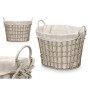 Cesto Kipit HX30562 Gris Poliéster Tela Polipropileno Hierro Plástico 50 % algodón 51 x 41 x 41 cm 55,6 x 42,5 x 40 cm (6 Uni