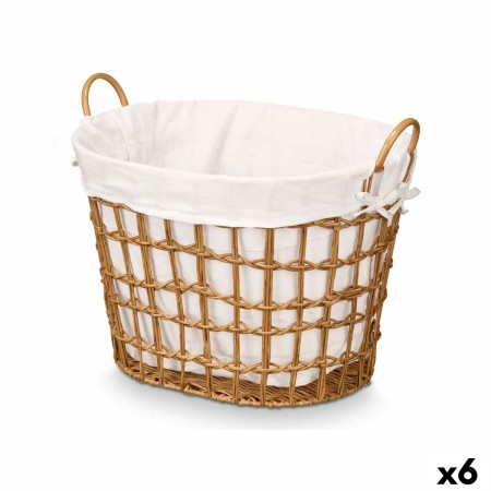 Cesto Kipit HX30564 Natural Poliéster Tela Polipropileno Hierro Plástico 50 % algodón 51 x 41 x 41 cm 55,6 x 42,5 x 40 cm (6