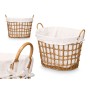 Cesto Kipit HX30564 Natural Poliéster Tela Polipropileno Hierro Plástico 50 % algodón 51 x 41 x 41 cm 55,6 x 42,5 x 40 cm (6
