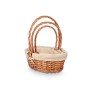Lot de paniers Kipit HX31275S/3 Naturel Polyester osier Tissu 50 % coton 34 x 39,5 x 30 cm 34 x 40 x 30 cm (8 Unités)