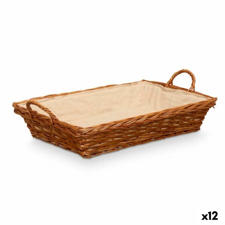 Cesto Kipit HX30675 Natural Poliéster Mimbre Tela 50 % algodón 63 x 16 x 41 cm (12 Unidades)