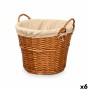 Cesto Kipit HX31037 Natural Poliéster Mimbre Tela 50 % algodón 50 x 42 x 45 cm (6 Unidades)