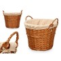 Cesto Kipit HX31037 Natural Poliéster Mimbre Tela 50 % algodón 50 x 42 x 45 cm (6 Unidades)