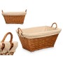Cesto Kipit HX31038 Natural Poliéster Mimbre Tela 50 % algodón 65 x 35 x 43 cm (6 Unidades)