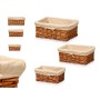 Juego de Cestos Kipit HX31033S/3 Natural Poliéster Mimbre 50 % algodón 39 x 16,5 x 29 cm (6 Unidades)