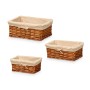 Juego de Cestos Kipit HX31033S/3 Natural Poliéster Mimbre 50 % algodón 39 x 16,5 x 29 cm (6 Unidades)