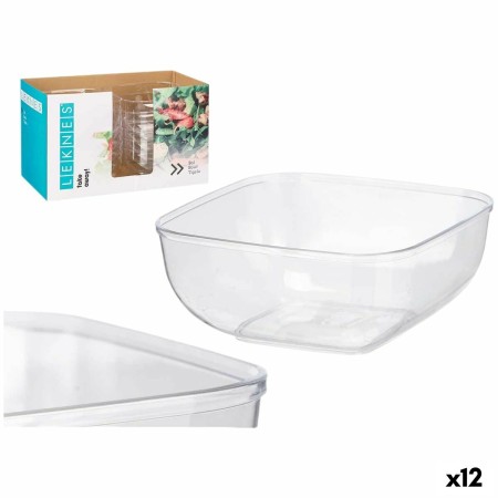 Set de Platos Leknes CK80688-1 Transparente Plástico 5 L 25,5 x 12,3 x 25,5 cm (12 Unidades)